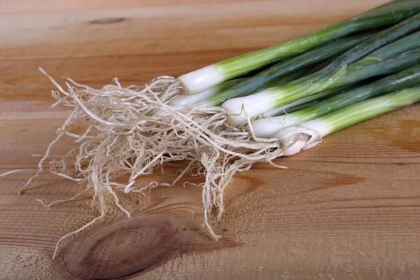 Groene Uien Tafel — Stockfoto