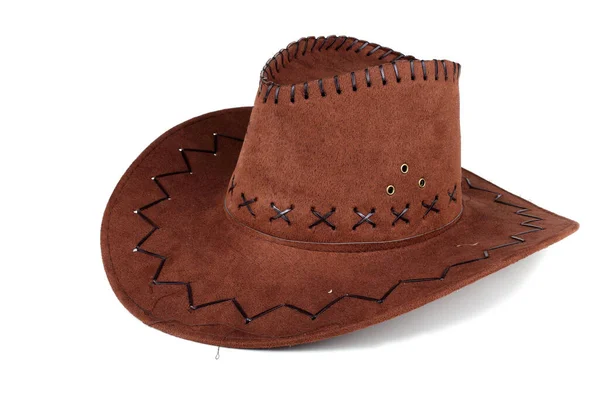 Cappello Cowboy Isolato Sfondo Bianco — Foto Stock