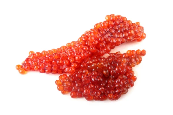 Caviar Rojo Aislado Sobre Fondo Blanco — Foto de Stock