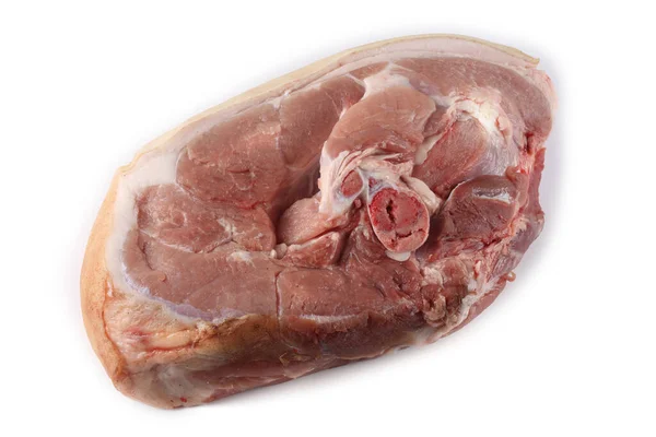 Carne Maiale Isolata Bianco Bacon — Foto Stock