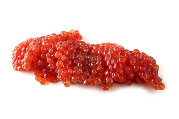 Caviar Rojo Aislado Sobre Fondo Blanco —  Fotos de Stock