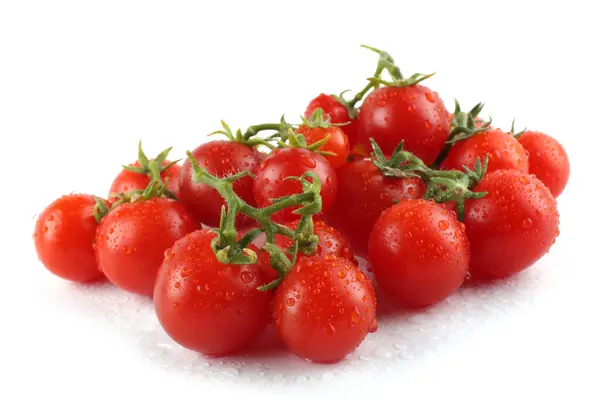 Tomates Fraîches Isolées Sur Fond Blanc — Photo