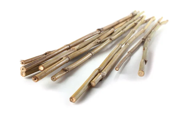Bamboo Sticks Isolated White — Stock Photo, Image