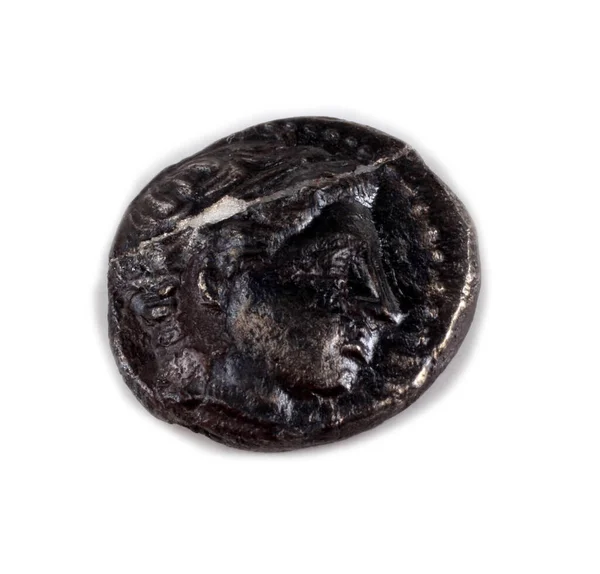 Ancient Greek Coin Isolated White — Stock Photo, Image