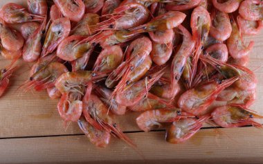 Masada karides var. Deniz yiyeceği