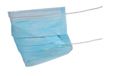 Tıbbi maske beyazda izole edildi