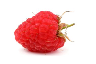 Beyaz arka planda taze organik ahududular