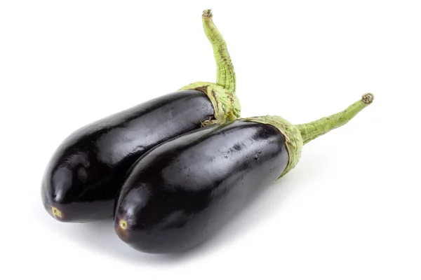 Gros Plan Des Aubergines Mûres Fraîches — Photo