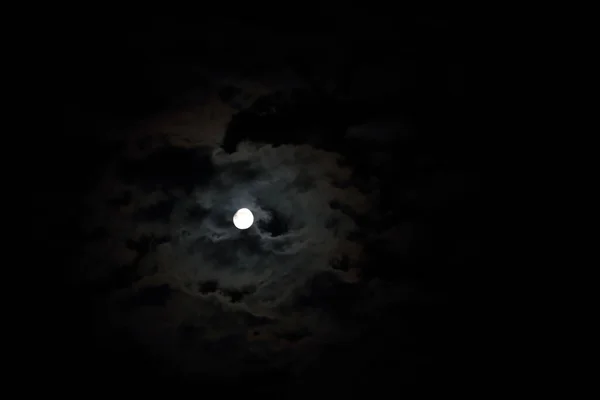 Moon Beautiful Clouds — Stock Photo, Image