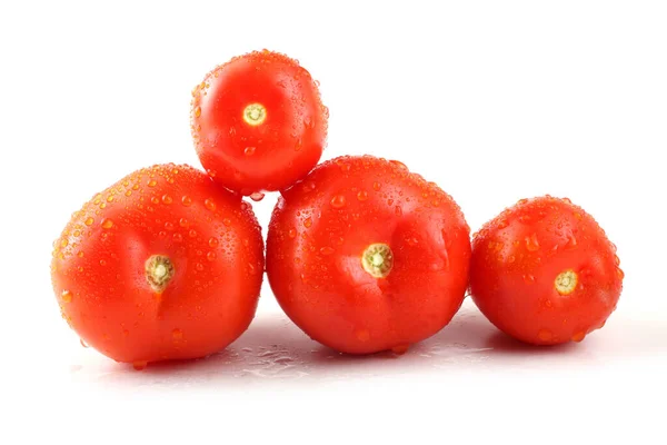 Tasty Ripe Tomatoes White Background — Stock Photo, Image