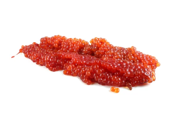 Caviar Rojo Aislado Blanco —  Fotos de Stock