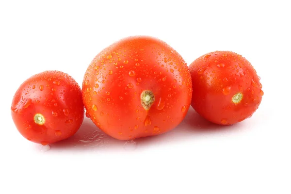 Tasty Ripe Tomatoes White Background — Stock Photo, Image