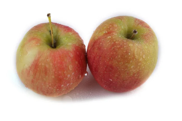 Äpplen Isolerade Vitt — Stockfoto