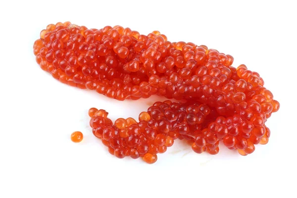 Caviar Roșu Izolat Alb — Fotografie, imagine de stoc