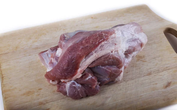 Zbliżenie Surowego Mięsa Wieprzowego — Zdjęcie stockowe