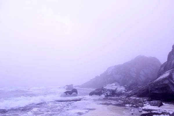 Paysage Marin Nord Océan Dans Brouillard — Photo