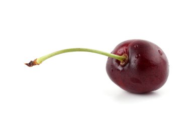 beyaz arkaplanda izole kirazlar