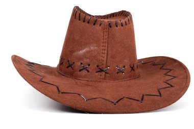 Kovboy şapkası beyaz arkaplanda izole