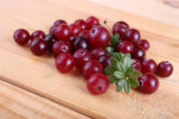 Preiselbeeren Auf Dem Tisch Frische Beeren — Stockfoto