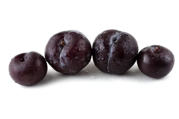 Plum Diisolasi Latar Belakang Putih — Stok Foto