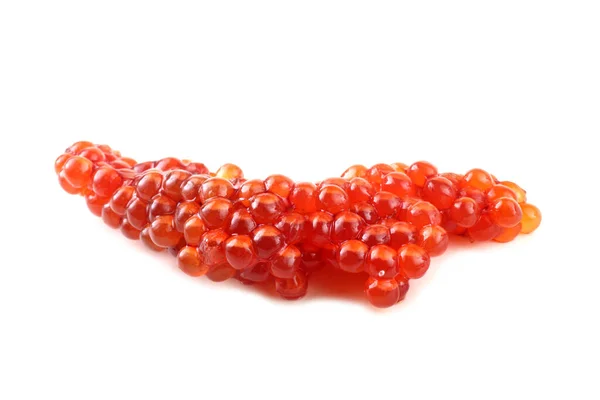 Caviar Vermelho Isolado Sobre Branco — Fotografia de Stock