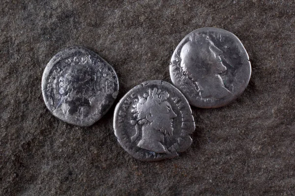 Αρχαία Νομίσματα Ρωμαϊκή Αυτοκρατορία — Φωτογραφία Αρχείου
