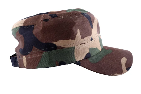 Gorra Del Ejército Aislada Blanco — Foto de Stock