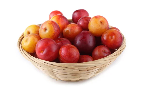 Ripe Fresh Plums Close View — Stock Photo, Image