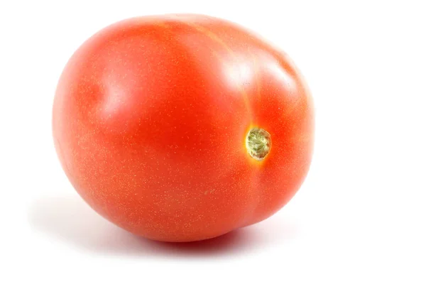 Tomate Mûre Savoureuse Sur Fond Blanc — Photo