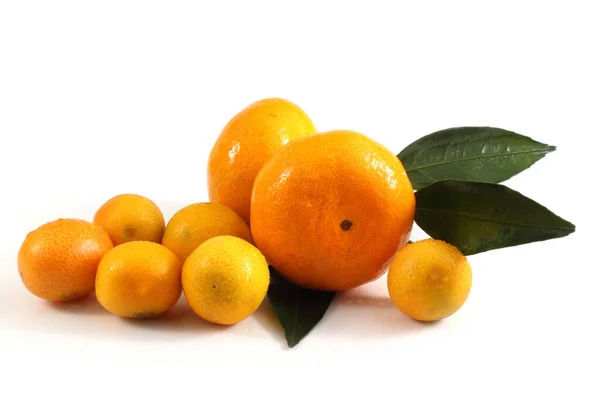 Mandarin Narancs Izolált Fehér — Stock Fotó