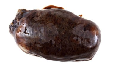 Beyaz üzerine izole edilmiş deniz hıyarı (salatalık)