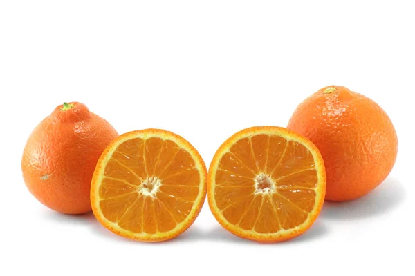 Naranjas Frescas Saludables Sobre Fondo Blanco — Foto de Stock