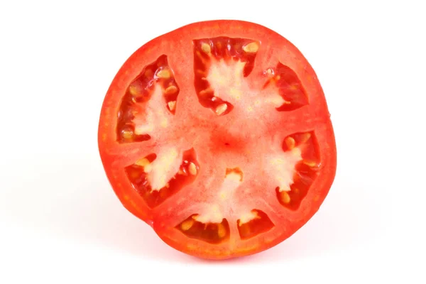 Smakrika Mogna Tomater Vit Bakgrund — Stockfoto