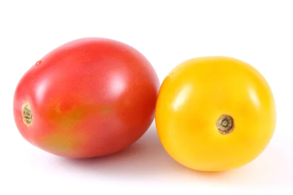 Tasty Ripe Tomatoes White Background — Stock Photo, Image