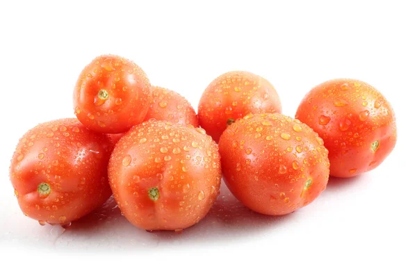 Tasty Ripe Tomatoes White Background — Stock Photo, Image