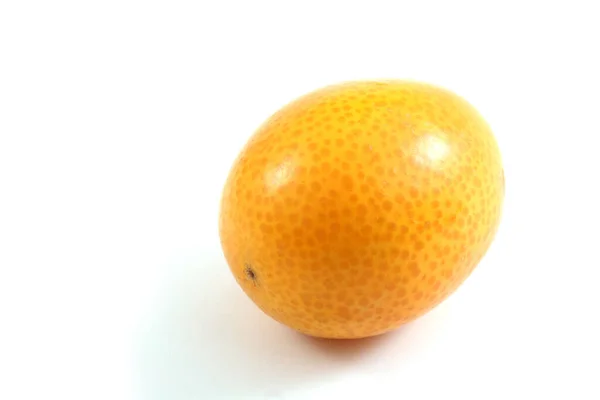 Det Kumquat Minsta Citrus Isolerad Vitt — Stockfoto