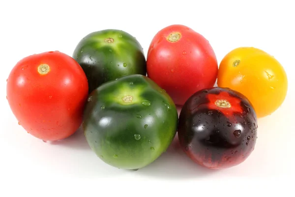 Leckere Reife Tomaten Auf Weißem Hintergrund — Stockfoto