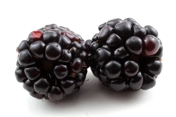 Ripe Blackberries White Background — Stock Photo, Image