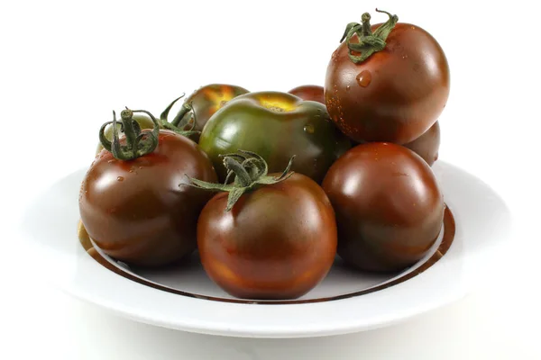 Leckere Reife Tomaten Auf Weißem Hintergrund — Stockfoto