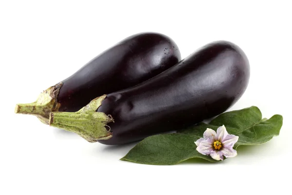 Gros Plan Des Aubergines Mûres Fraîches — Photo