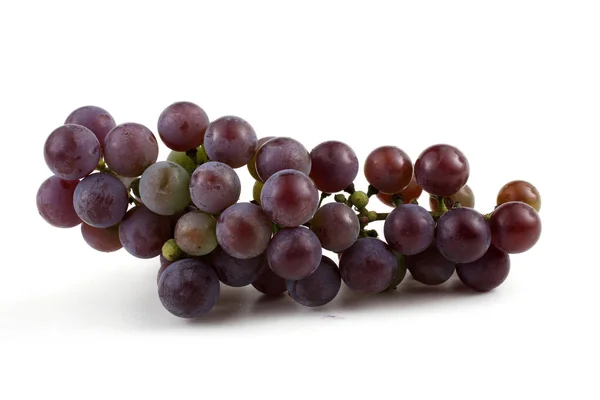 Uva Vino Nera Isolata Bianco — Foto Stock