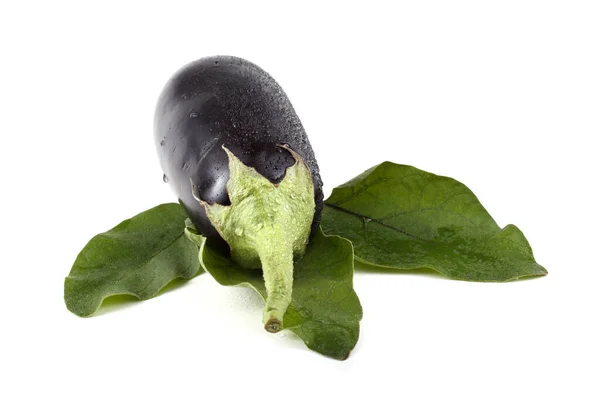 Close Van Rijpe Verse Aubergines — Stockfoto