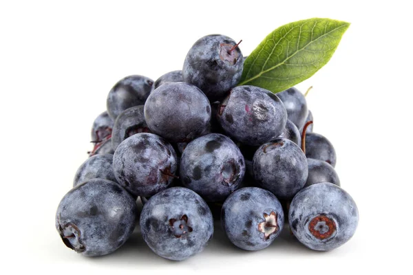 Close Fresh Blueberry Harvest Isolated White — Stock Photo, Image