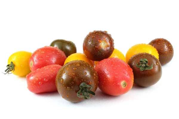 Tomates Maduros Saborosos Fundo Branco — Fotografia de Stock