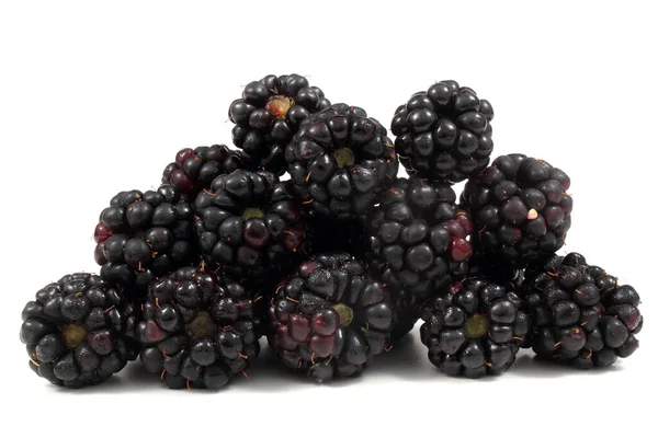 Ripe Blackberries White Background — Stock Photo, Image