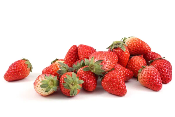 Ripe Strawberry Isolated White Background Stock Picture