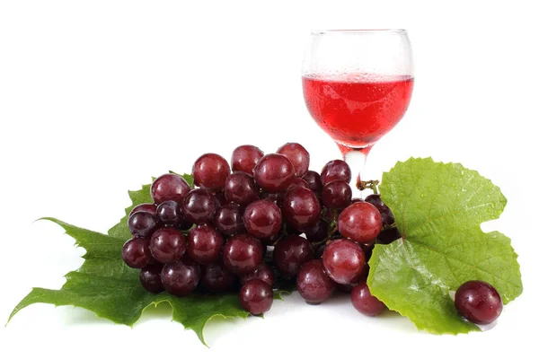 Vino Rosso Uva Foglie — Foto Stock