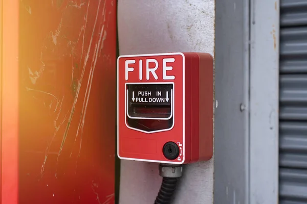 Alarm anahtarı yangın, yangın alarm şalter-in yakın çekim