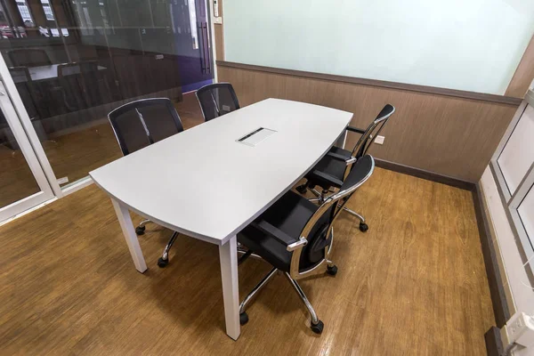 Meeting Table Black Chairs Meeting Room Conference Room — Stock Photo, Image