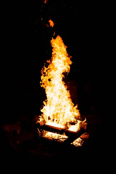 Grilling Meat Fire Summer Vacation — Stock Photo, Image